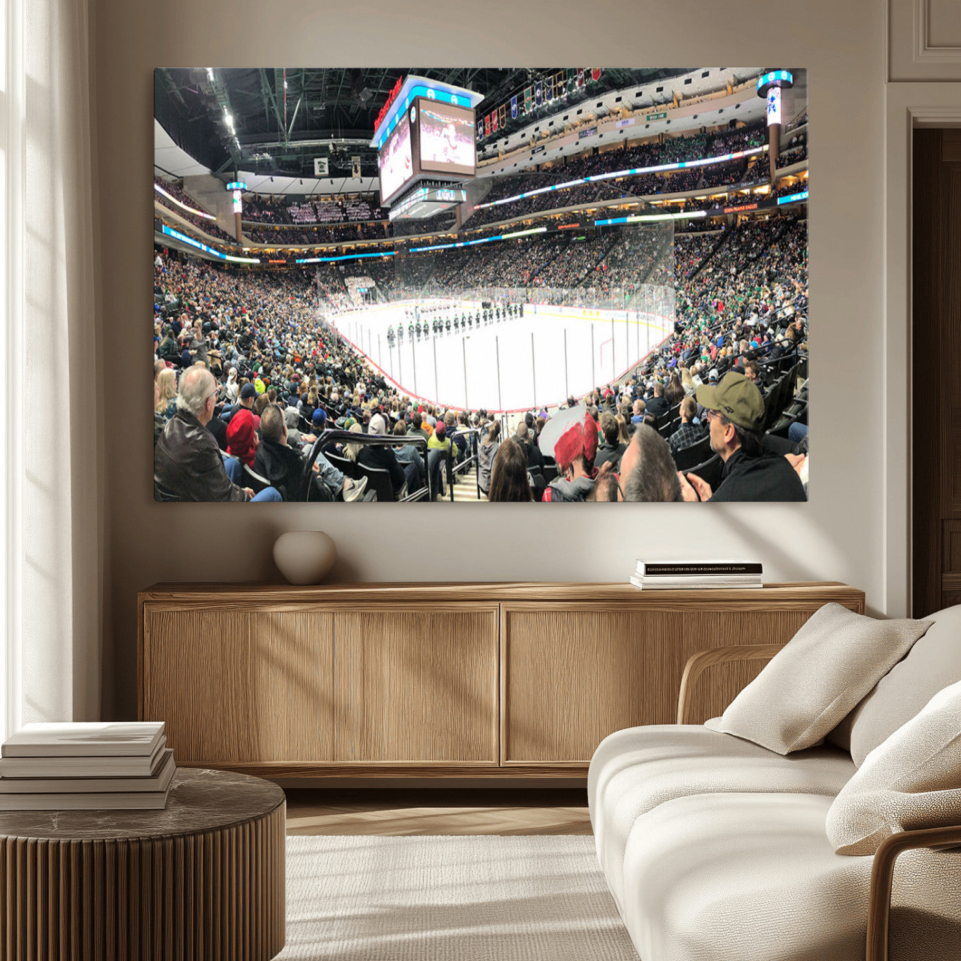 MGV-CV-36X24 - Xcel Energy Center St Paul Minnesota Wild Ice Hockey Stadium Canvas, Minnesota Wild Ice Hockey