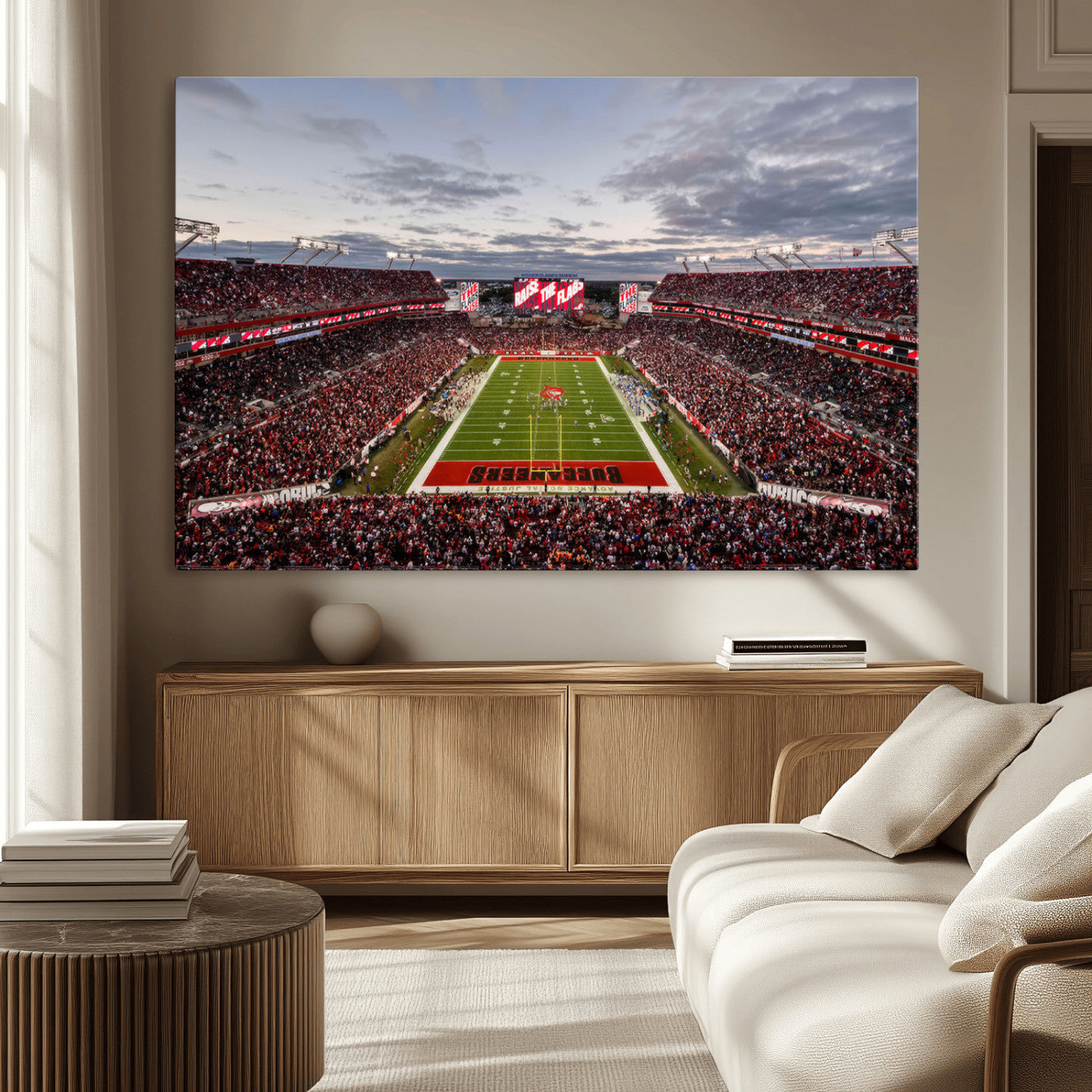 MGV-CV-36X24 - Florida Tampa Raymond James Stadium Wall Art Canvas Print - NFL Football Stadium Print Canvas