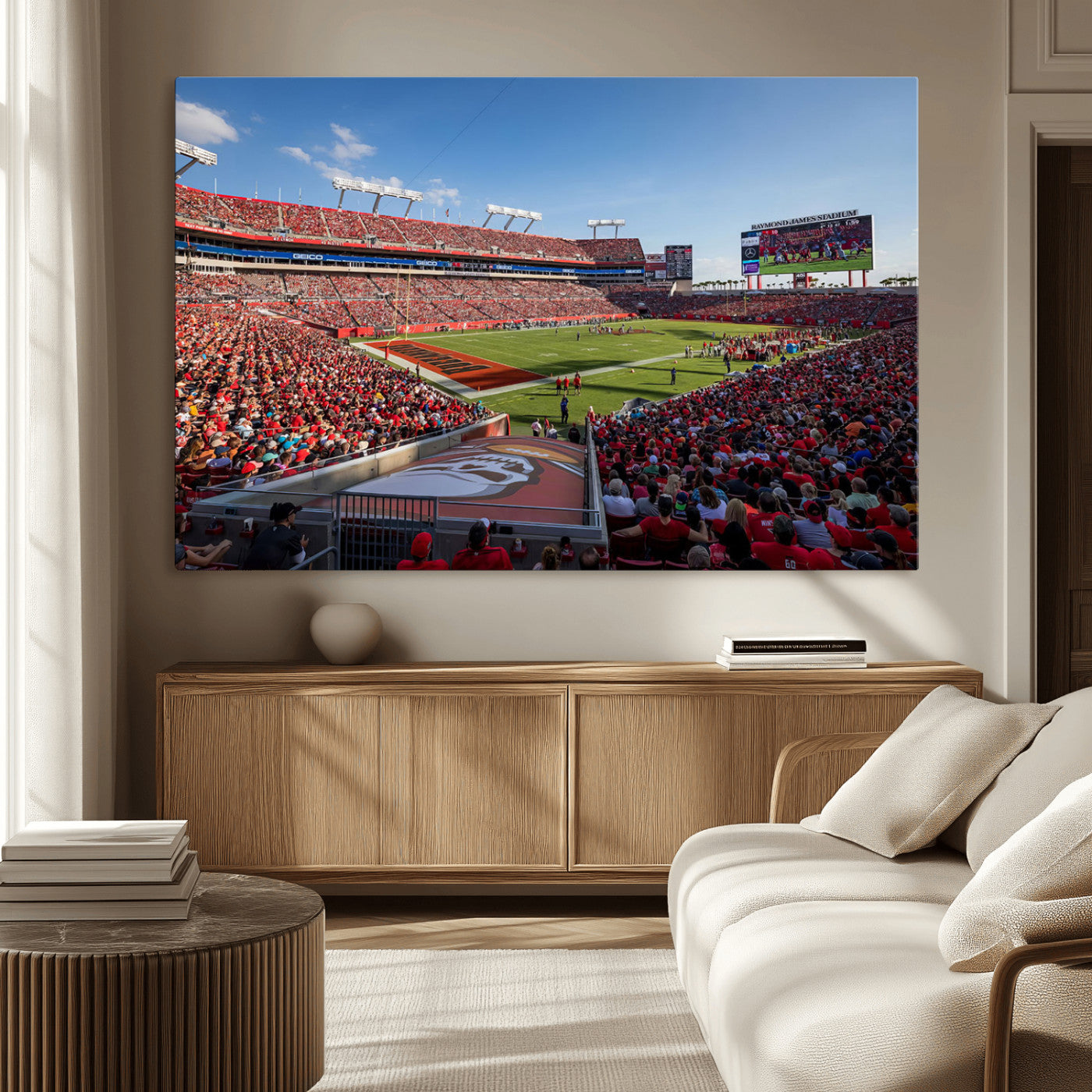 MGV-CV-36X24 - Florida Tampa Raymond James Stadium Wall Art Canvas Print - NFL Football Stadium Print