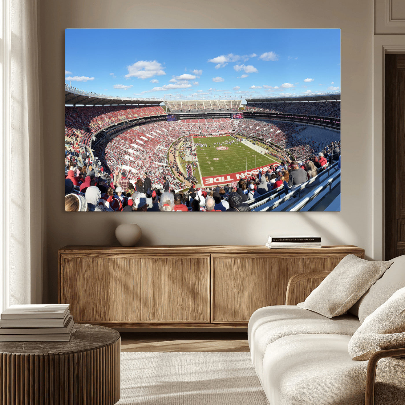 MGV-CV-36X24 - University of Alabama Crimson Tide Print Wall Art - Tuscaloosa Bryant-Denny Stadium Wall Art Canvas