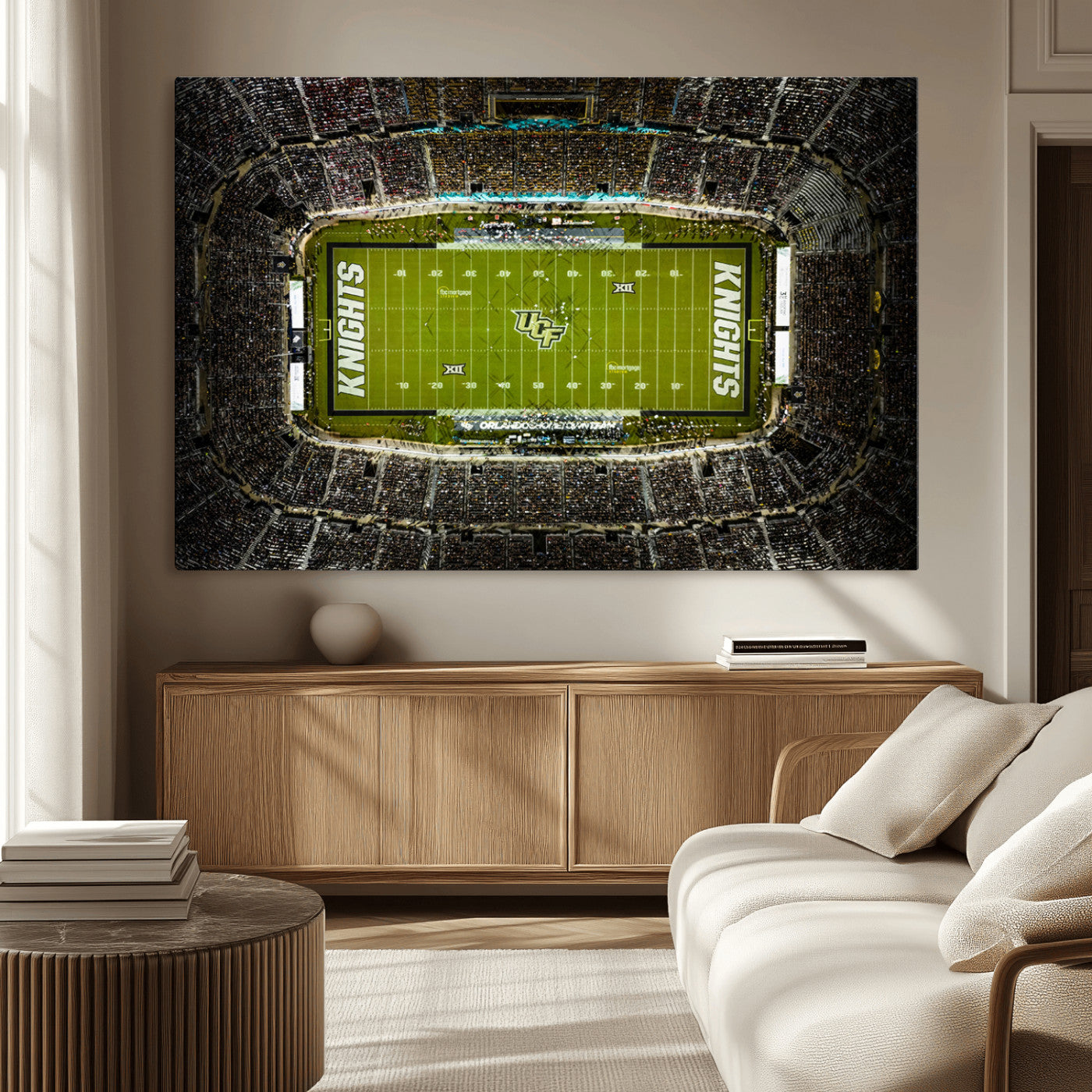 -UCF Knights Football Team Print - Orlando FBC Mortgage Stadium Wall Art, UCF Knights Canvas Print