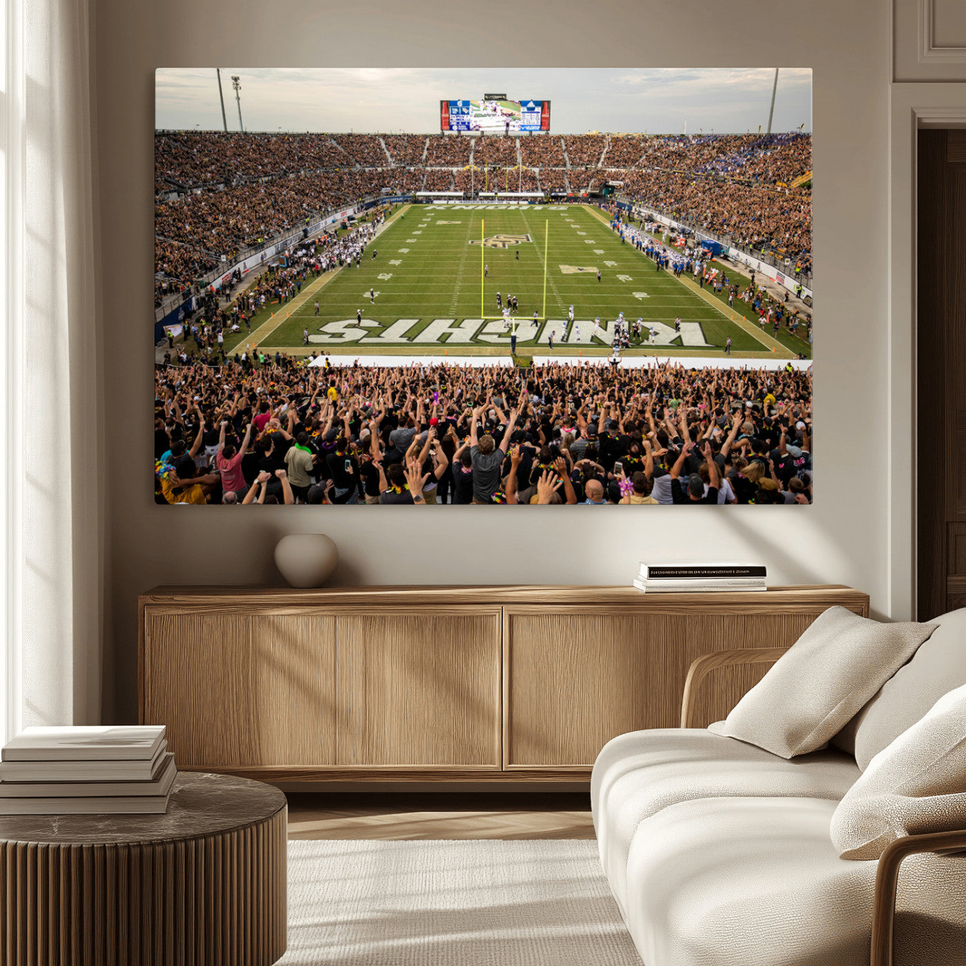 -UCF Knights Football Team Print - Orlando FBC Mortgage Stadium Canvas Print