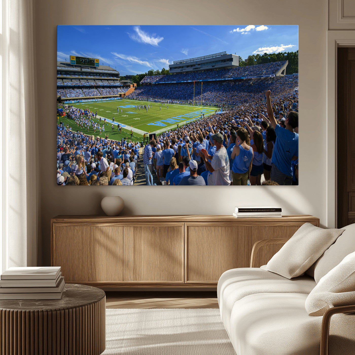 MGV-CV-36X24 - University of North Carolina Tar Heels Team Canvas Print - Chapel Hill Kenan Memorial Stadium Wall