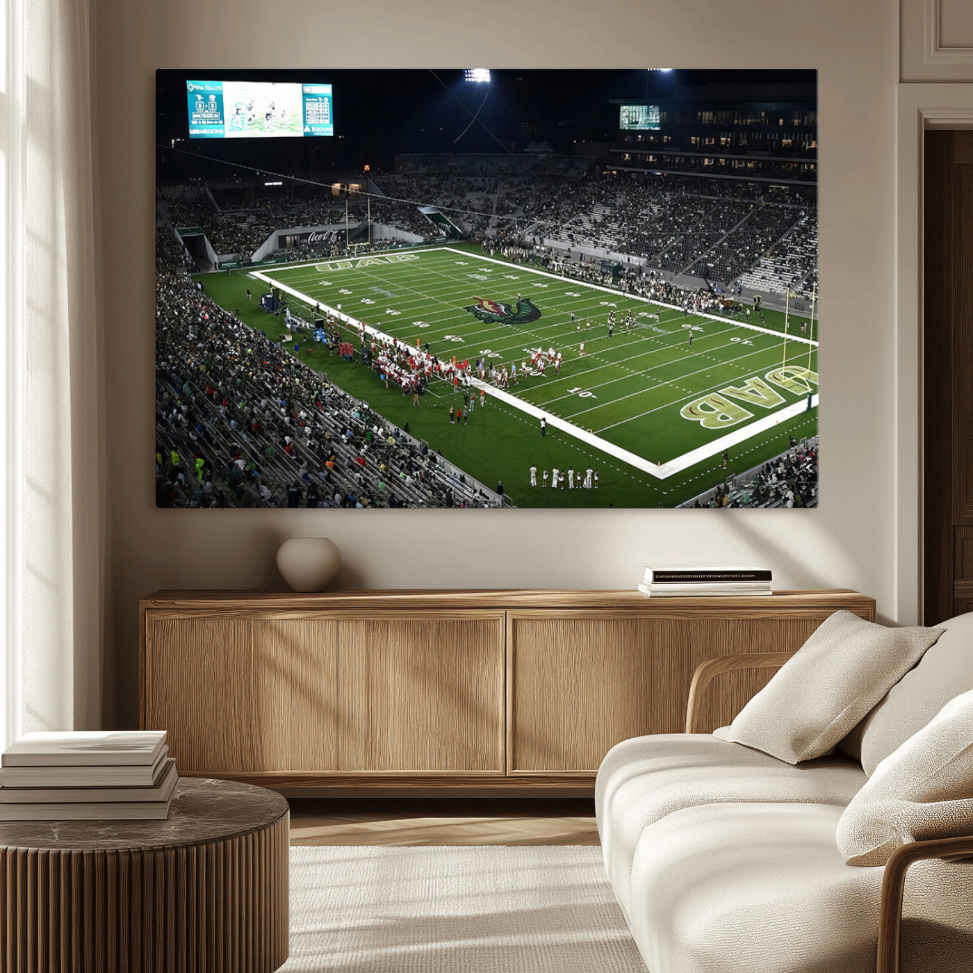 MGV-CV-36X24 - UAB Blazers Football Team Print - Birmingham Protective Stadium Wall Art Canvas Print