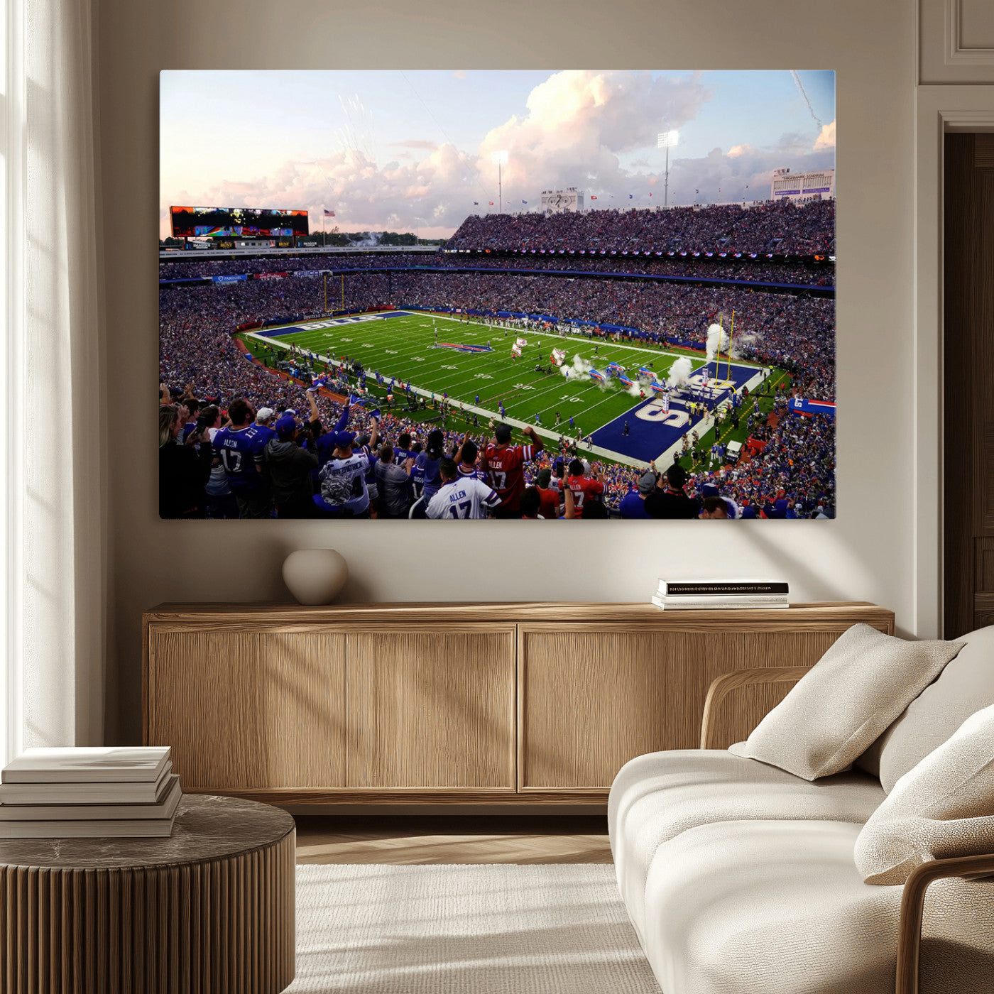 MGV-CV-36X24 - Buffalo Bills Football Team Print - Buffalo Highmark Stadium Wall Art Canvas Print