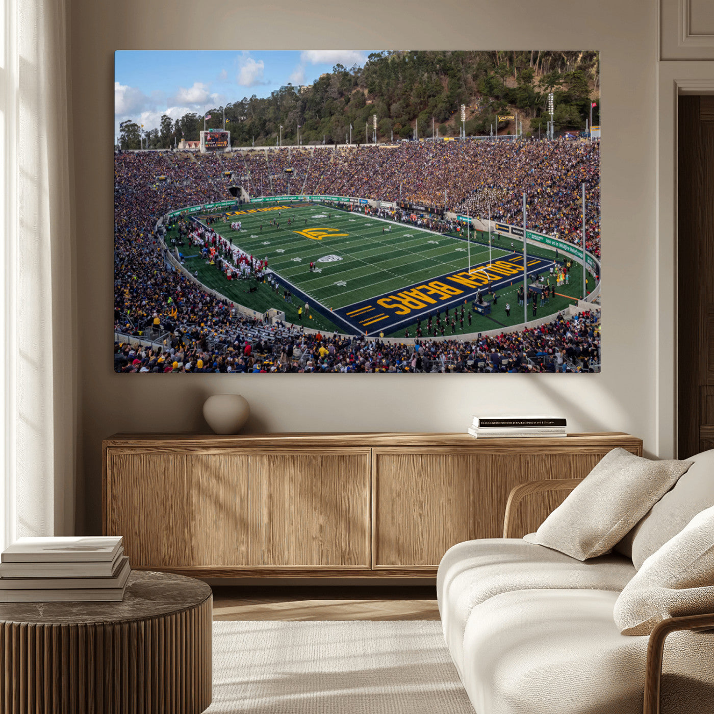 MGV-CV-36X24 - University of California Golden Bears Football Team Print - Berkeley California Memorial Stadium Art