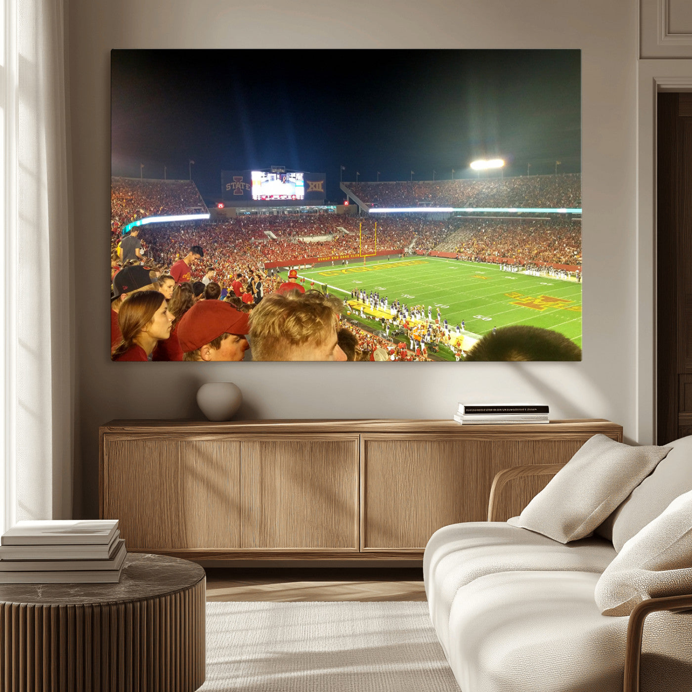 MGV-CV-36X24 - Iowa State University Cyclones Art Print, Football Team Print - Jack Trice Stadium Ames Wall Art