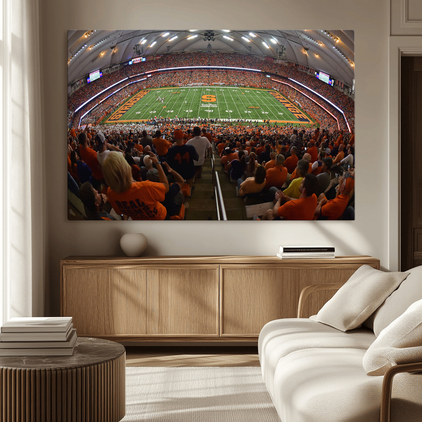 -Syracuse University Orange Football Canvas Print, Football Team Print - Syracuse JMA Wireless Dome