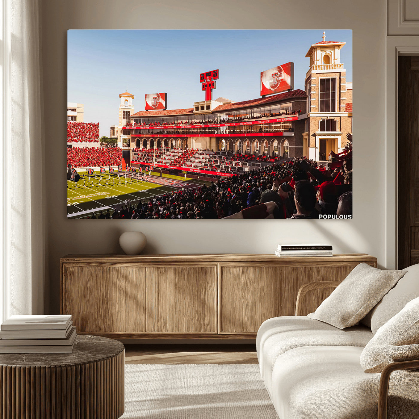 MGV-CV-36X24 - Jones AT&T Stadium Texas Tech Red Raiders Wall Art | Large Att Stadium Canvas Print | College