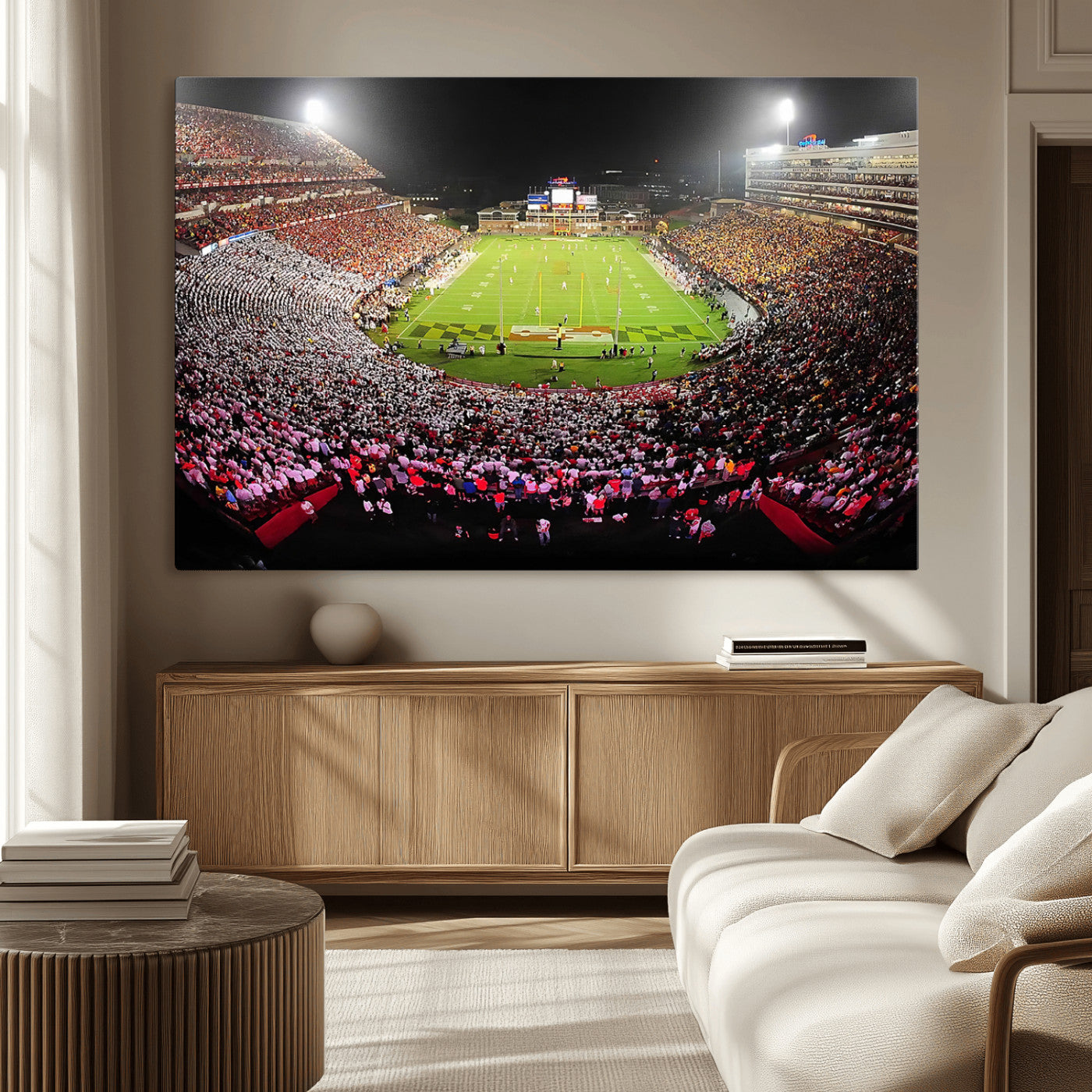 12091-MGV-CV-36X24-University of Maryland Terrapins Football Team Print - College Park SECU Stadium Wall Art Canvas