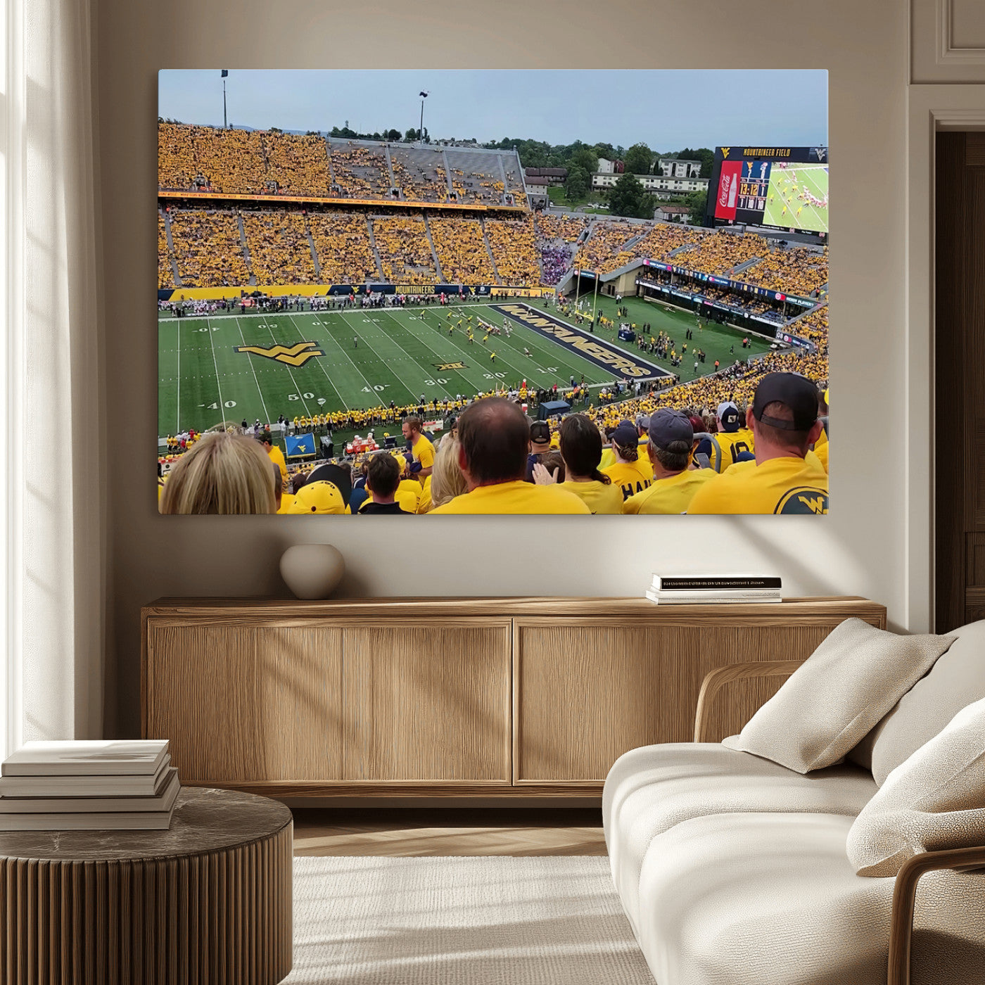 18056-MGV-CV-36X24-Puskar Stadium Canvas Print Wall Art - Morgantown Print - West Virginia University Mountaineers