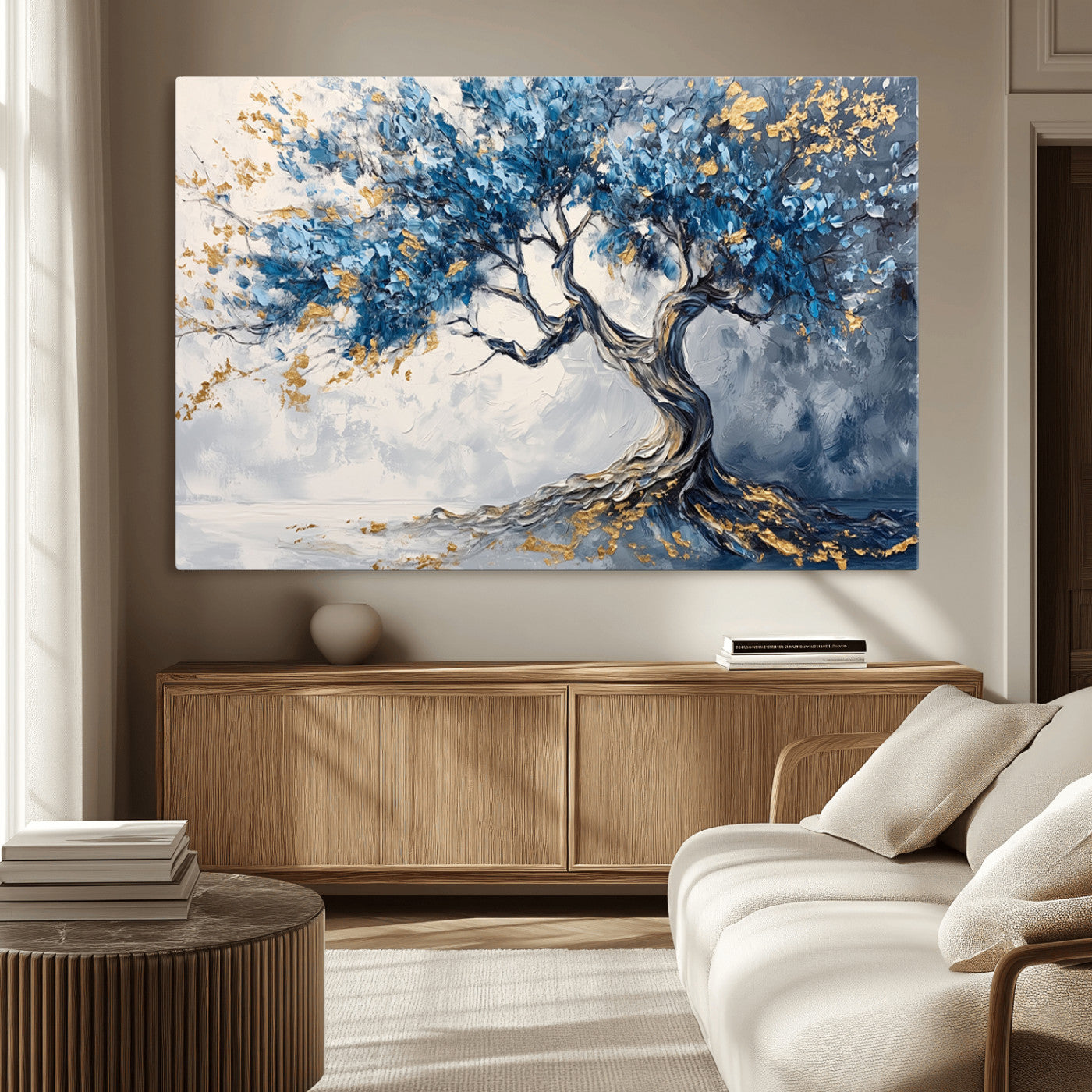 MGV-CV-36X24 - Abstract Tree Painting Canvas Wall Art | Tree of Life Painting Wall Art Canvas Print
