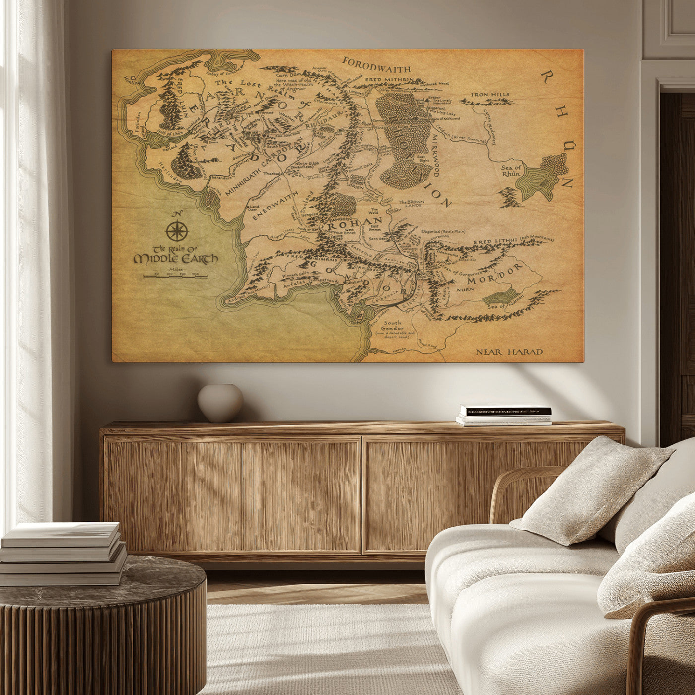 MGV-CV-36X24 - Push Pin World Map Canvas Print – Framed Wall Art for Couples to Track Their Travels – Anniversary