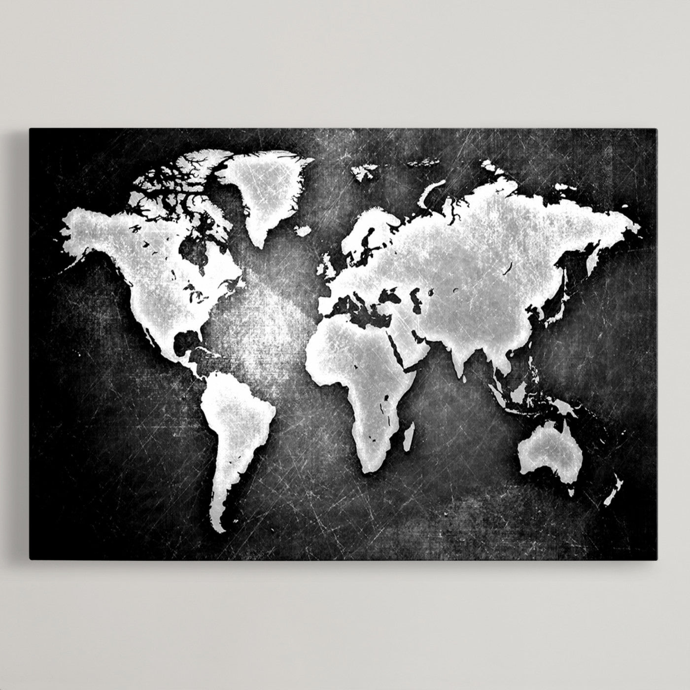 World Map Wall Art Canvas Print – Framed Wall Art for Anniversary Gift or Home Adventure Decor