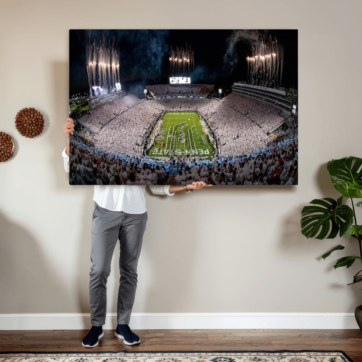 11391-MGV-CV-36X24 - Penn State Football Wall Art Canvas Print