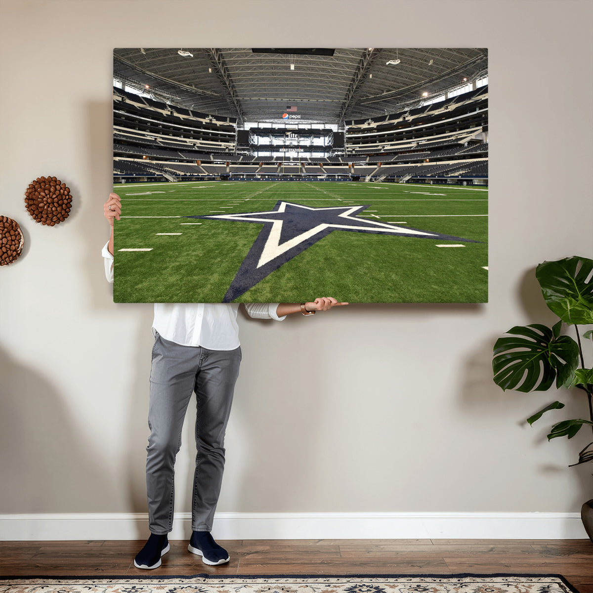 14834-MGV-CV-36X24 - Dallas Cowboys Football Team Print - Arlington AT&T Stadium