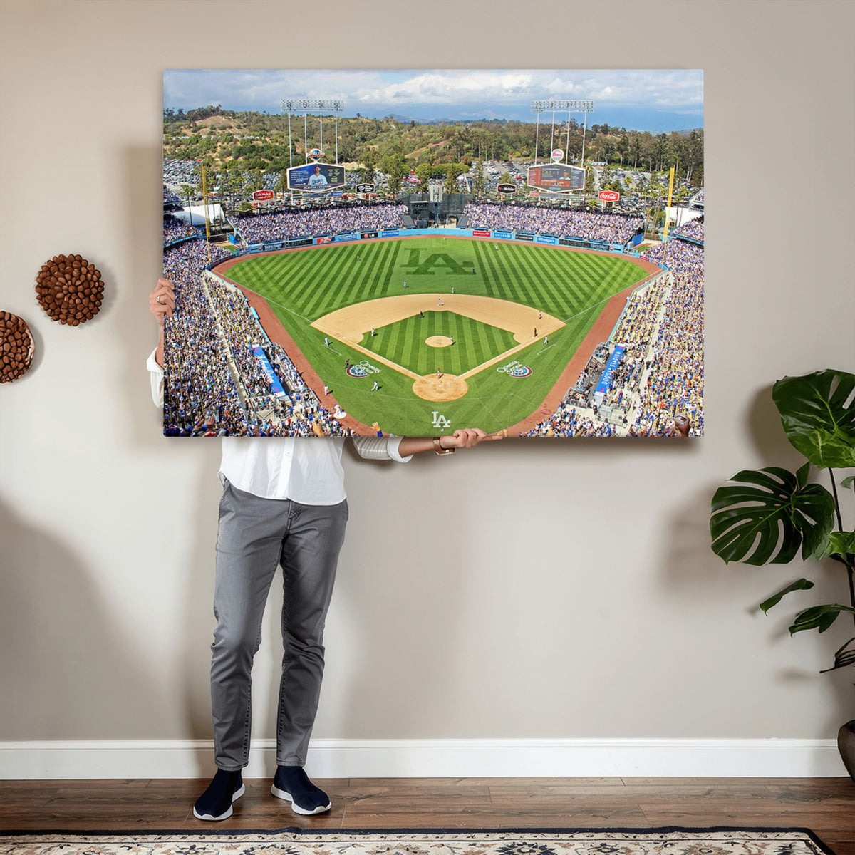 34760-MGV-CV-36X24 - Citi Field Wall Art Print | 3-Panel New York Mets Baseball Stadium Canvas Print