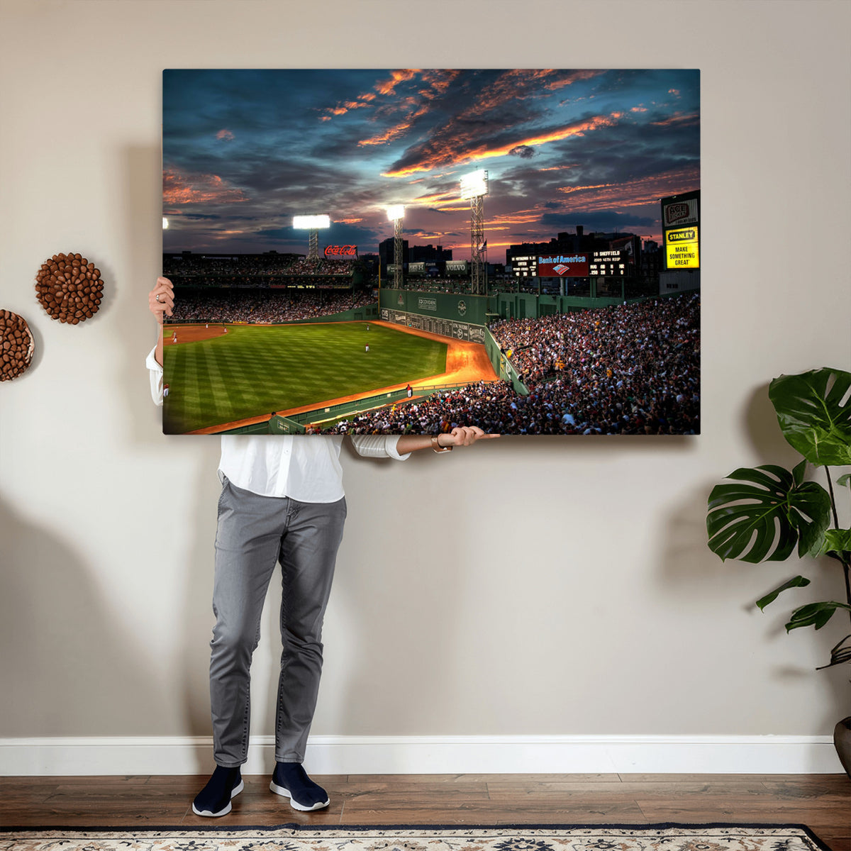 66781-MGV-CV-36X24 - Fenway Park Boston Massachusetts Stadium Wall Art Canvas Print