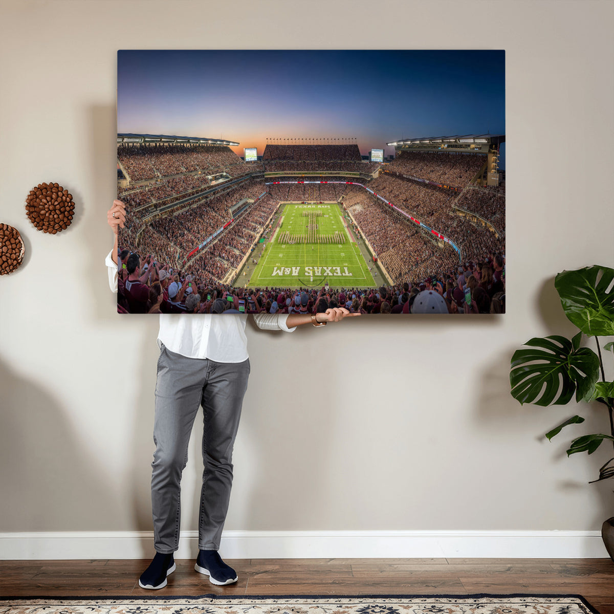 17421-MGV-CV-36X24 - Kyle Field Wall Art Print | Large Texas A&M Aggies Football Canvas Print for Sports Enthusiasts |