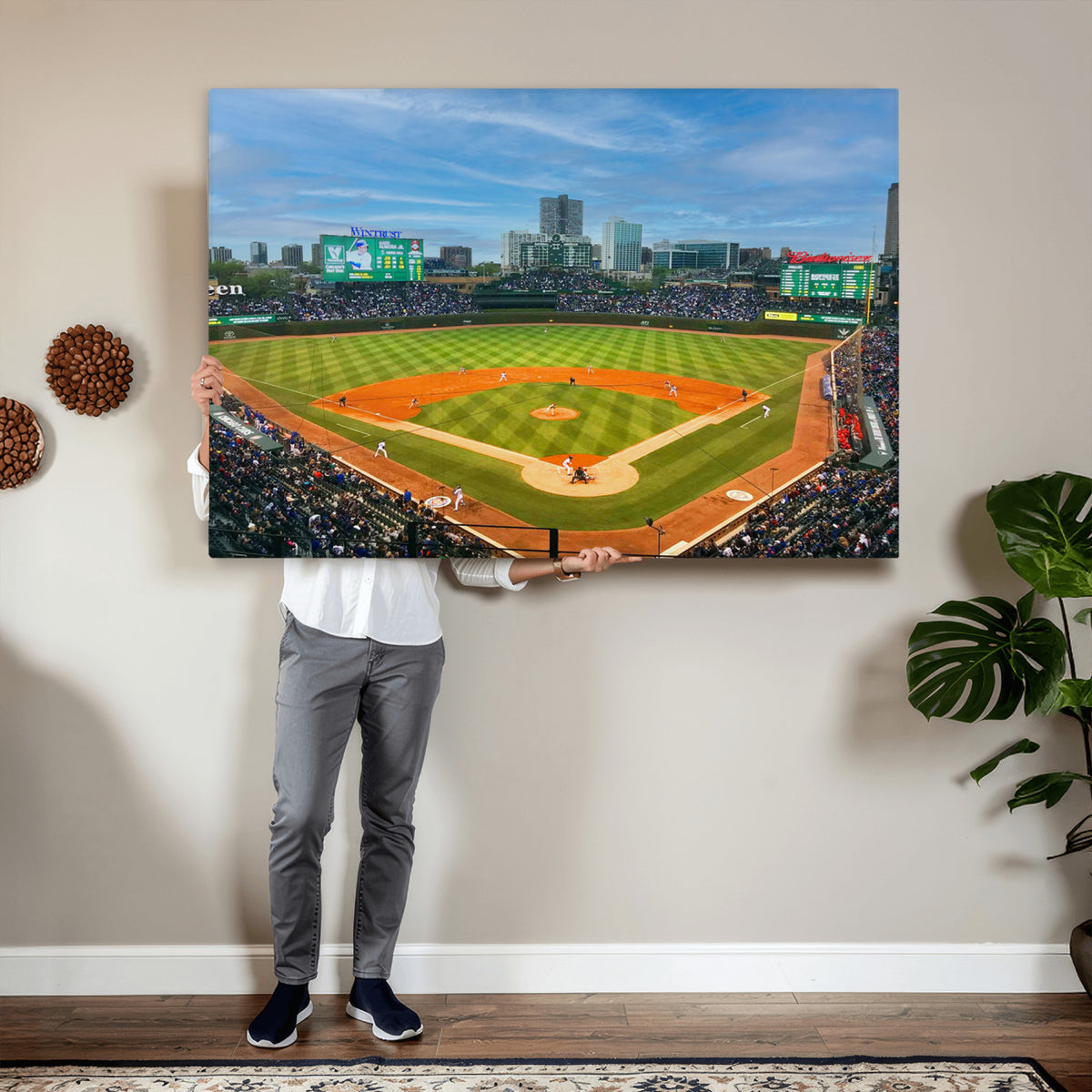 86839-MGV-CV-36X24 - Wrigley Field Chicago Cubs Panoramic Canvas Print