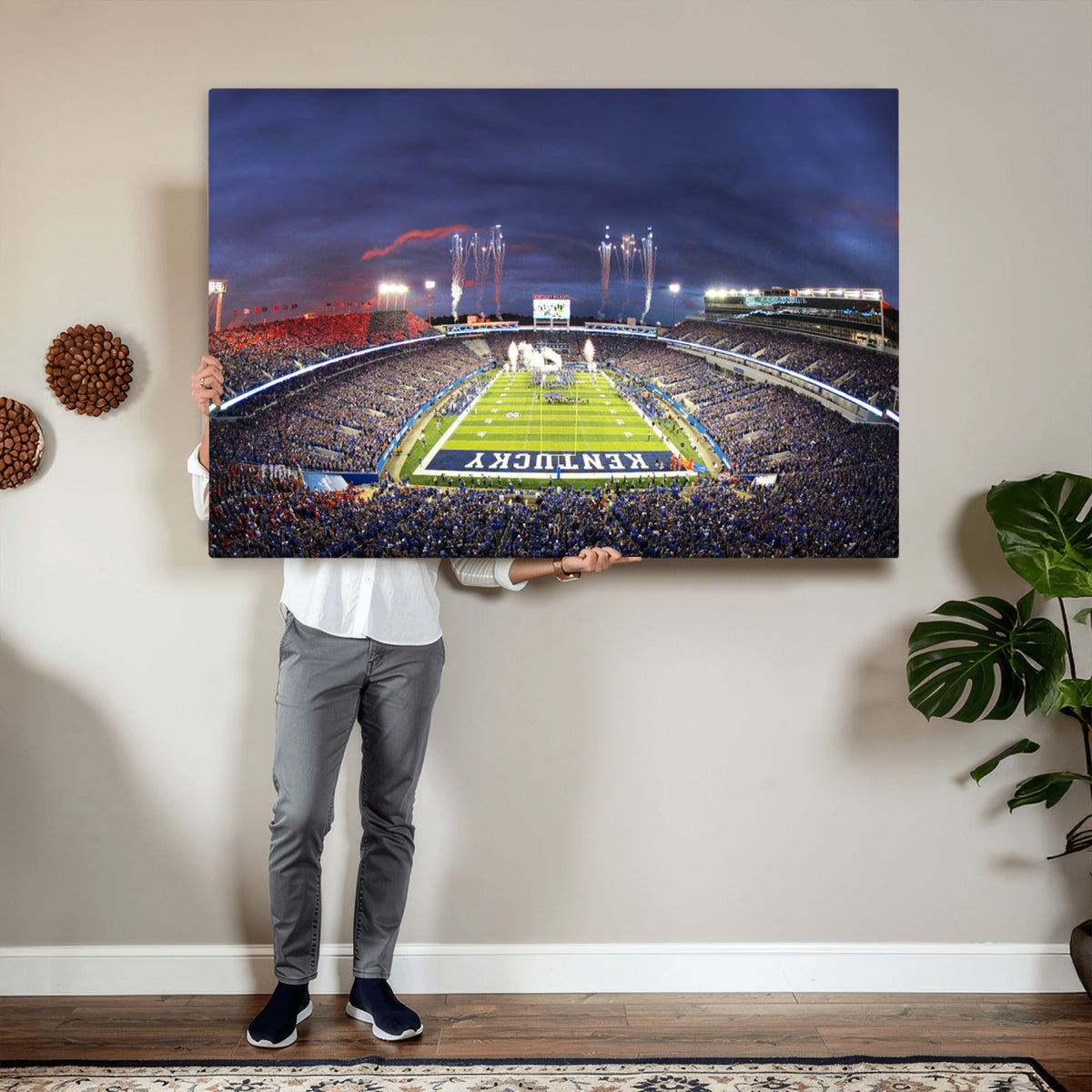 26008-MGV-CV-36X24 - Kroger Field Canvas Wall Art, Kentucky Stadium Wall Art