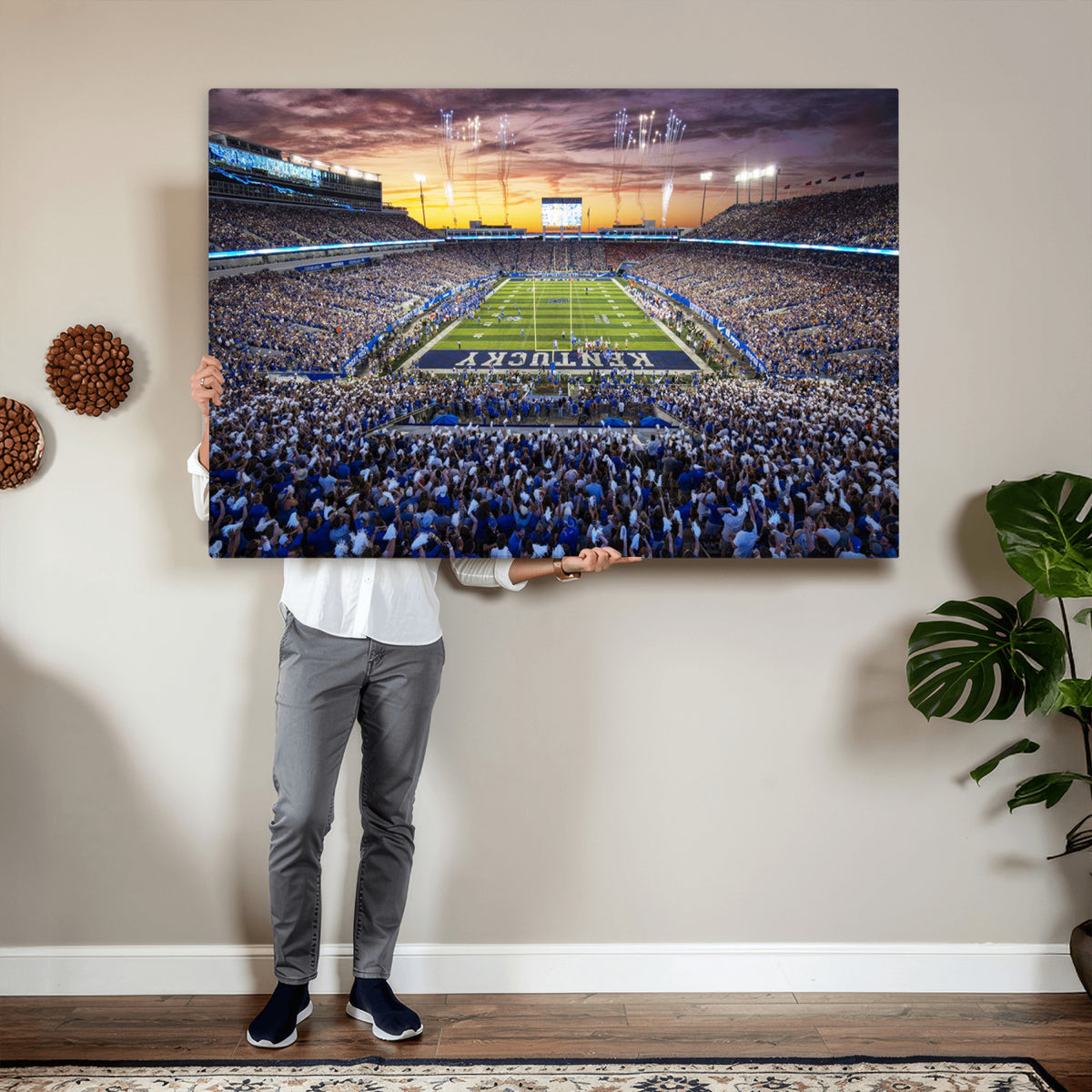 78524-MGV-CV-36X24 - Kroger Field Wall Art Print, Kentucky Stadium Wall Art