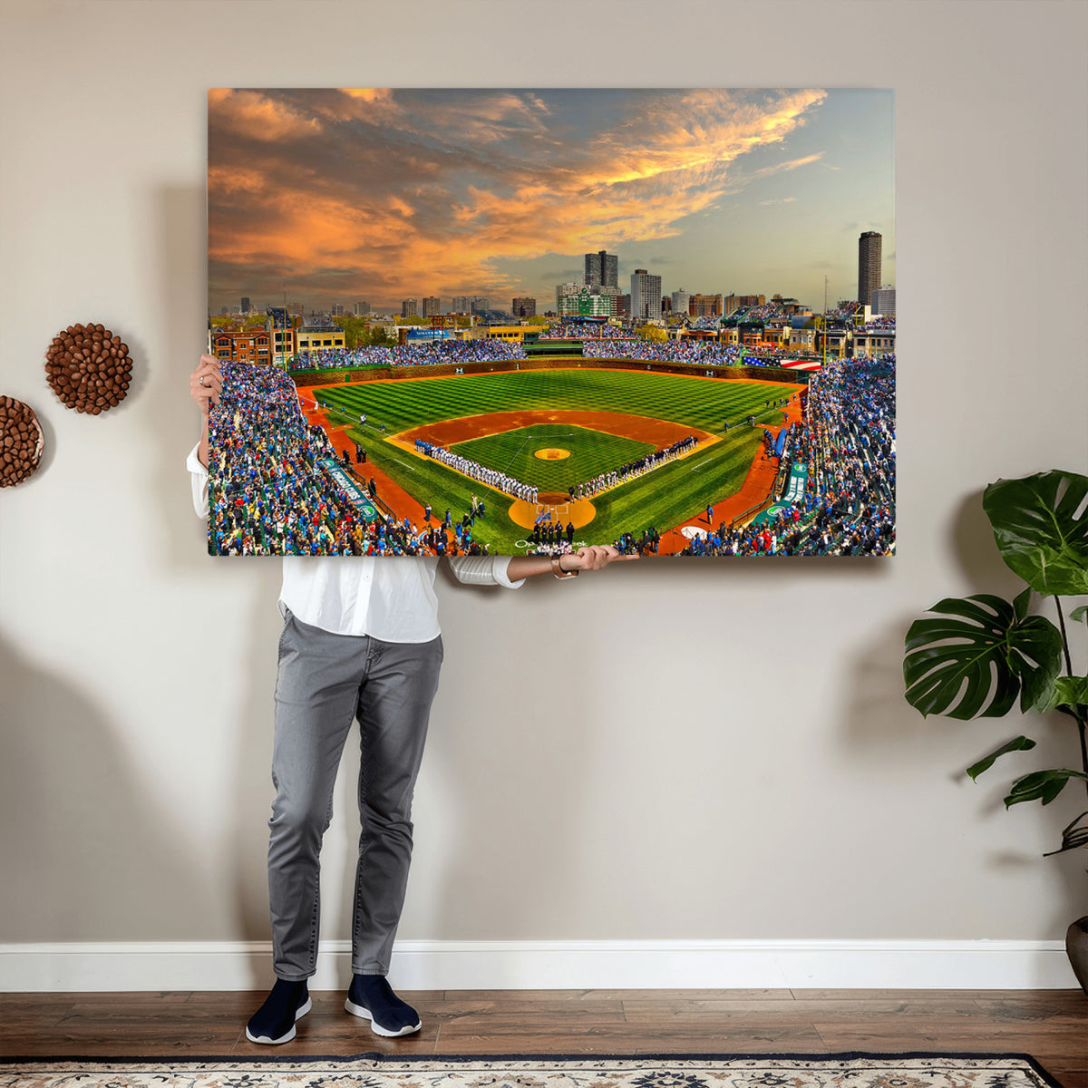 45635-MGV-CV-36X24 - Chicago Wrigley Field Wall Art Canvas Print