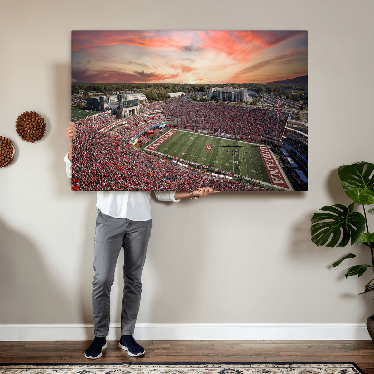 51135-MGV-CV-36X24 - Indiana Memorial Stadium Wall Art Canvas Print