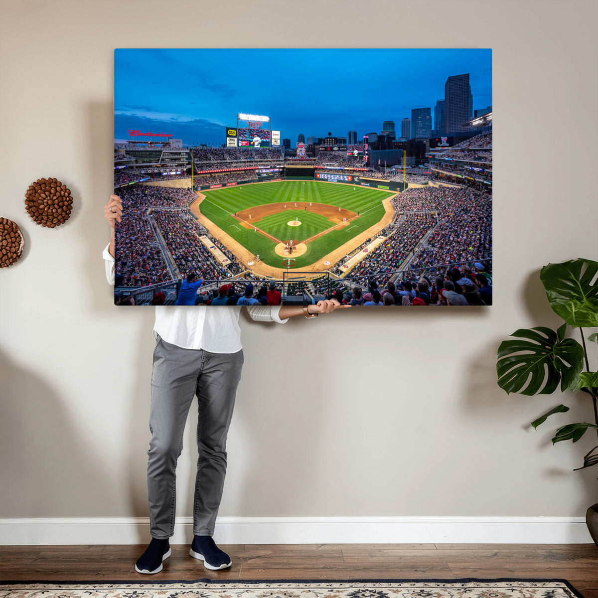 77273035-MGV-CV-36X24 - Target Field Stadium Wall Art Canvas Print, Minnesota Twins