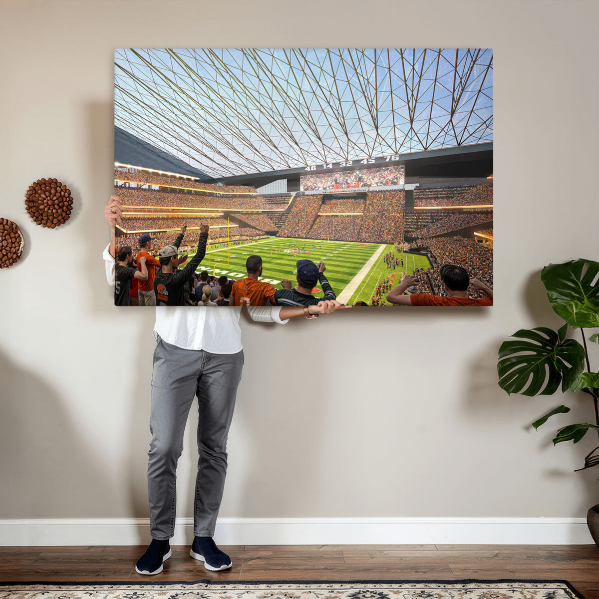 81960112-MGV-CV-36X24 - Cleveland Browns Stadium Wall Art Canvas Print