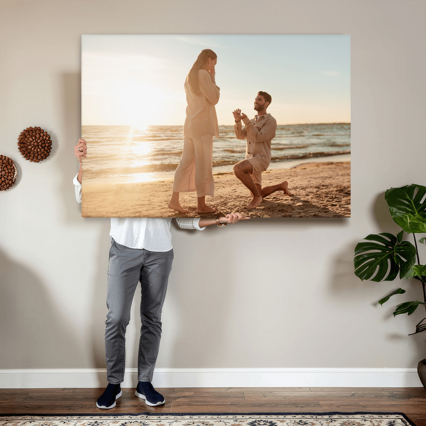 91913900-MGV-CV-36X24 - Custom Photo with Framed Canvas Wall Art Canvas Print Personalized Picture Print Framed Wall Art Digitally Printed Photo