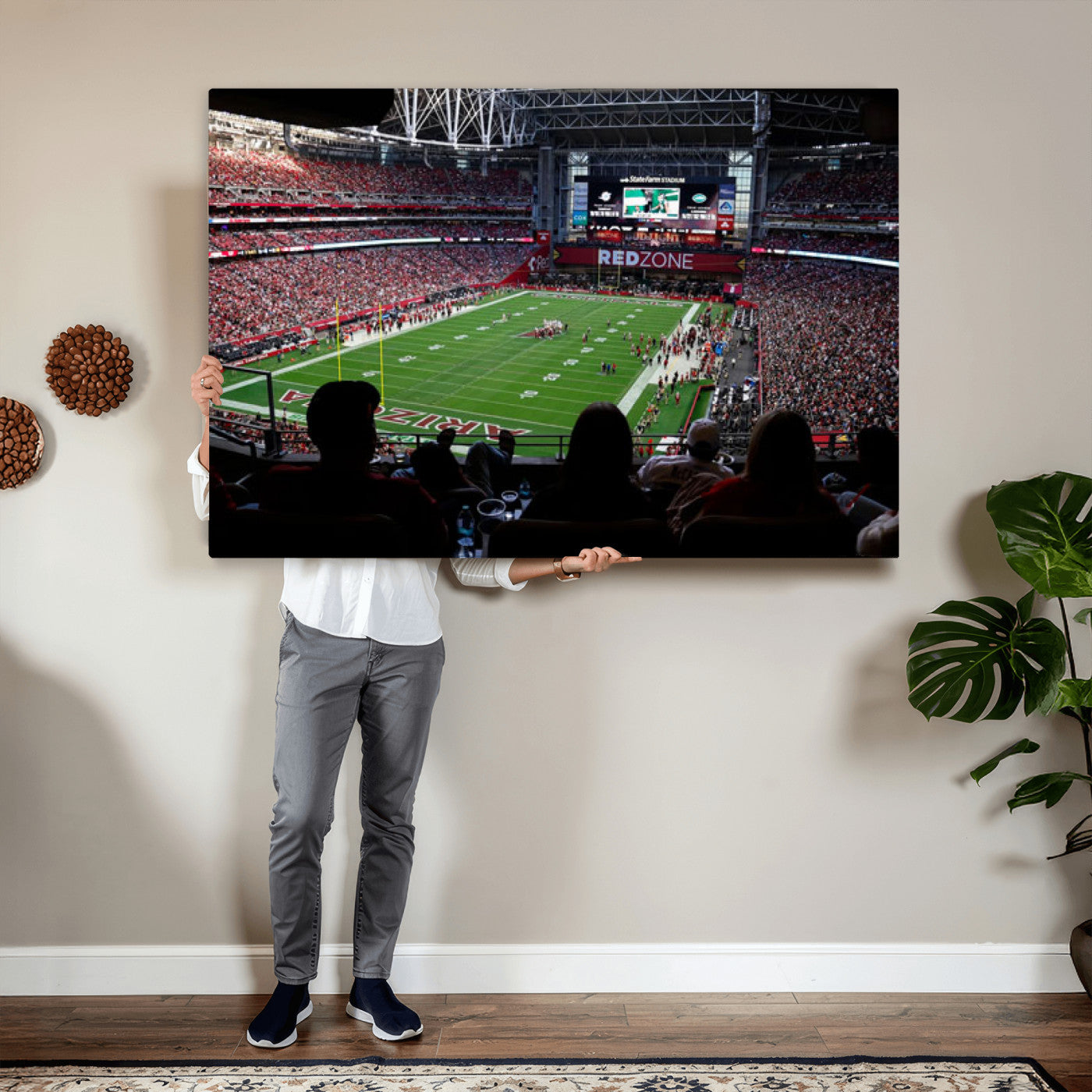 84196298-MGV-CV-36X24 - State Farm Stadium Canvas Wall Art, Arizona Cardinals Football Stadium Print, Glendale NFL Arena Photography Artwork