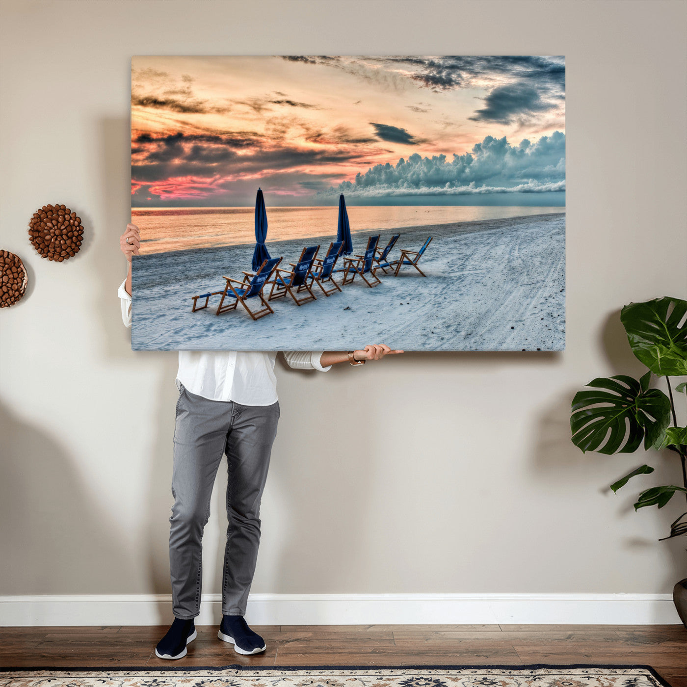 17237006-MGV-CV-36X24 - Serene Gulf Solitude Wall Art Canvas Print