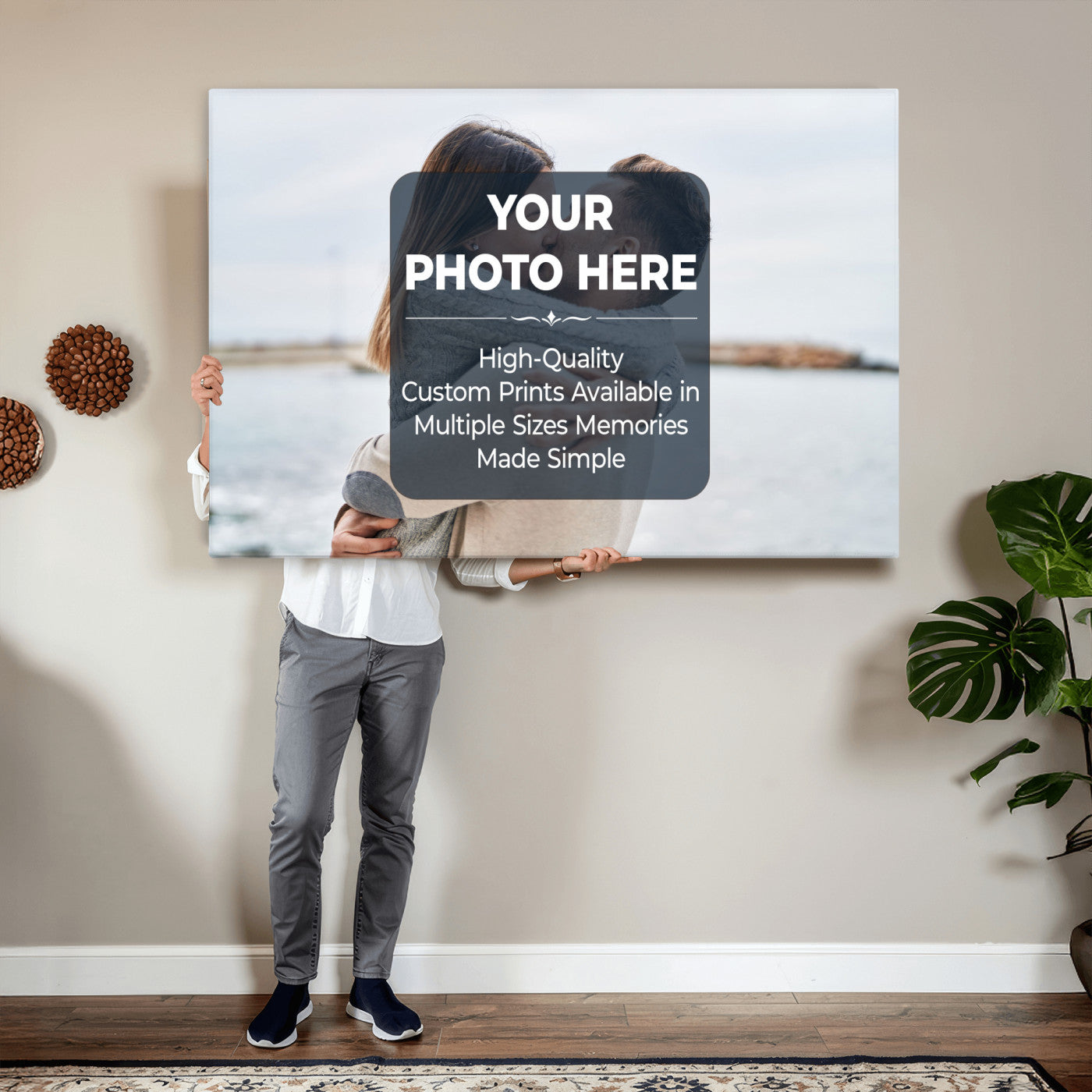 29940442-MGV-CV-36X24 - Custom Photo Canvas Print, Personalized Picture Wall Art, Your Image on Canvas, Family Portrait Gift