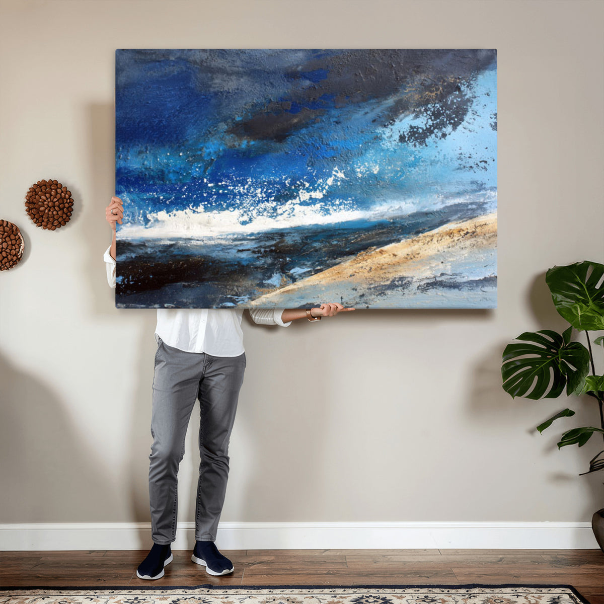 72157369-MGV-CV-36X24 - Extra Large Abstract Wall Art Canvas Print