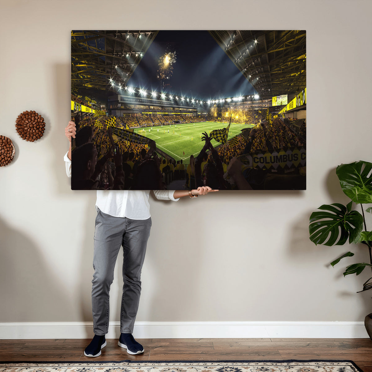 51122-MGV-CV-36X24 - Columbus Crew Soccer Team Print - Columbus Crew Stadium Wall Art Canvas Print