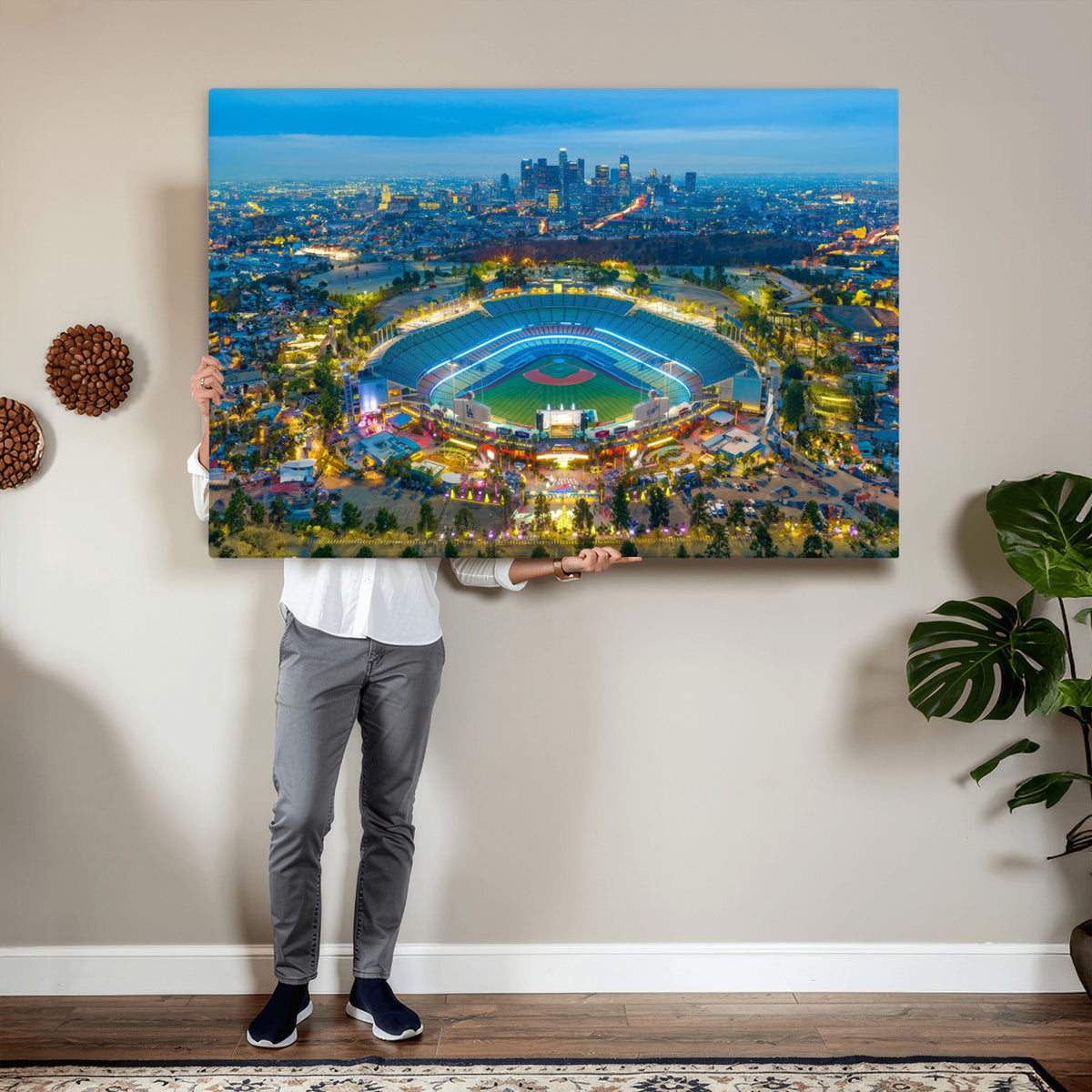 78144-MGV-CV-36X24 - Los Angeles Dodgers Wall Art Canvas, Dodger Stadium Wall Art