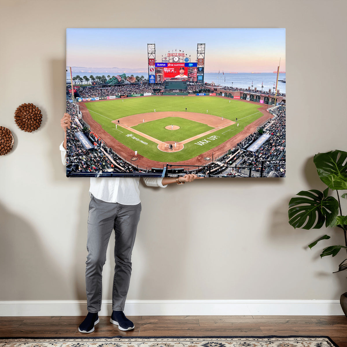 16055-MGV-CV-36X24 - San Francisco Giants Baseball Team Print, Oracle Park