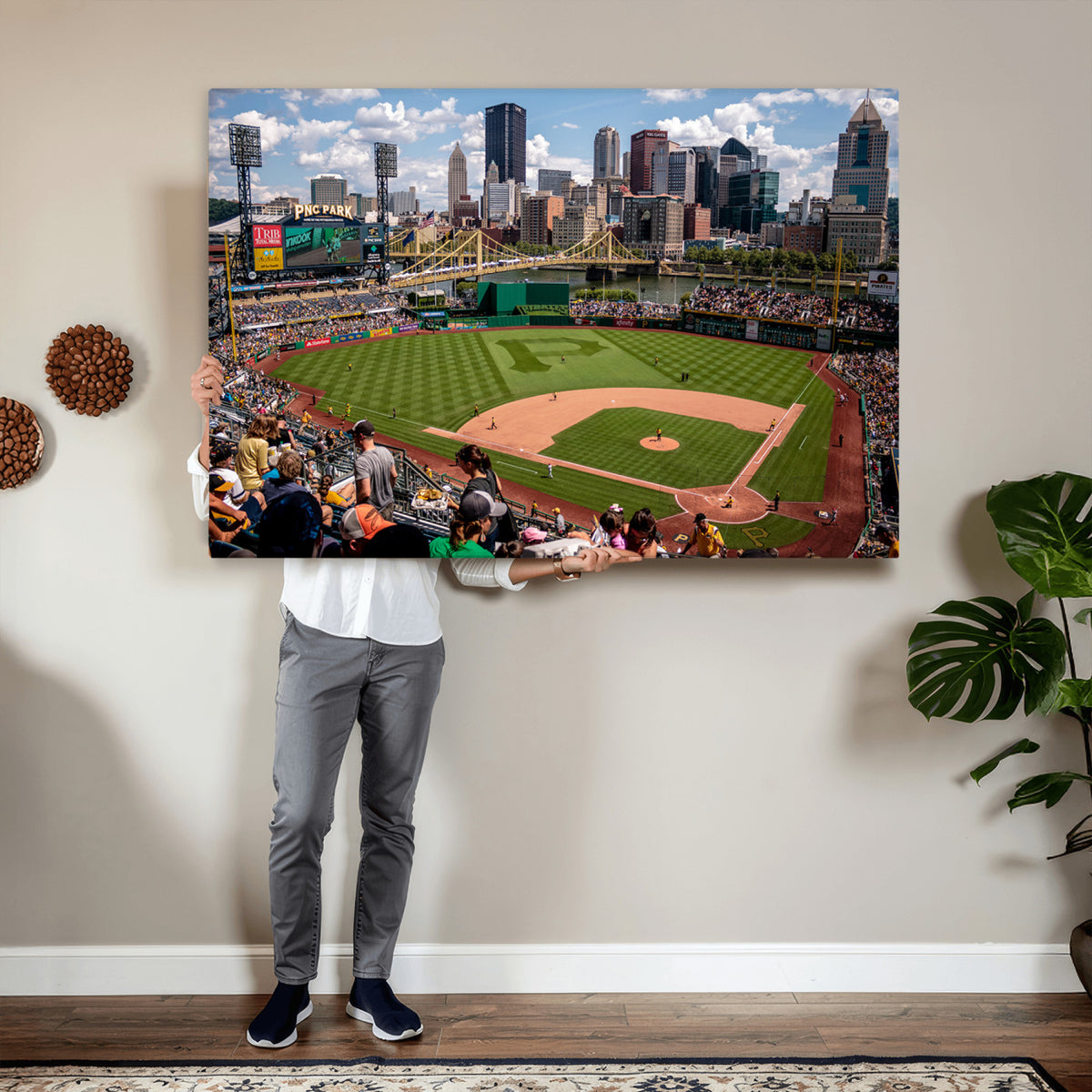 66872-MGV-CV-36X24 - Pittsburgh Pirates Baseball Team Print, PNC Park Stadium