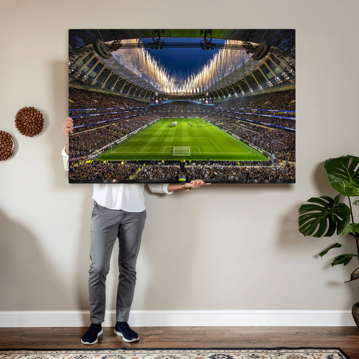 40157-MGV-CV-36X24 - Tottenham Hotspur Football Team Print, London Tottenham Hotspur Stadium Wall Art