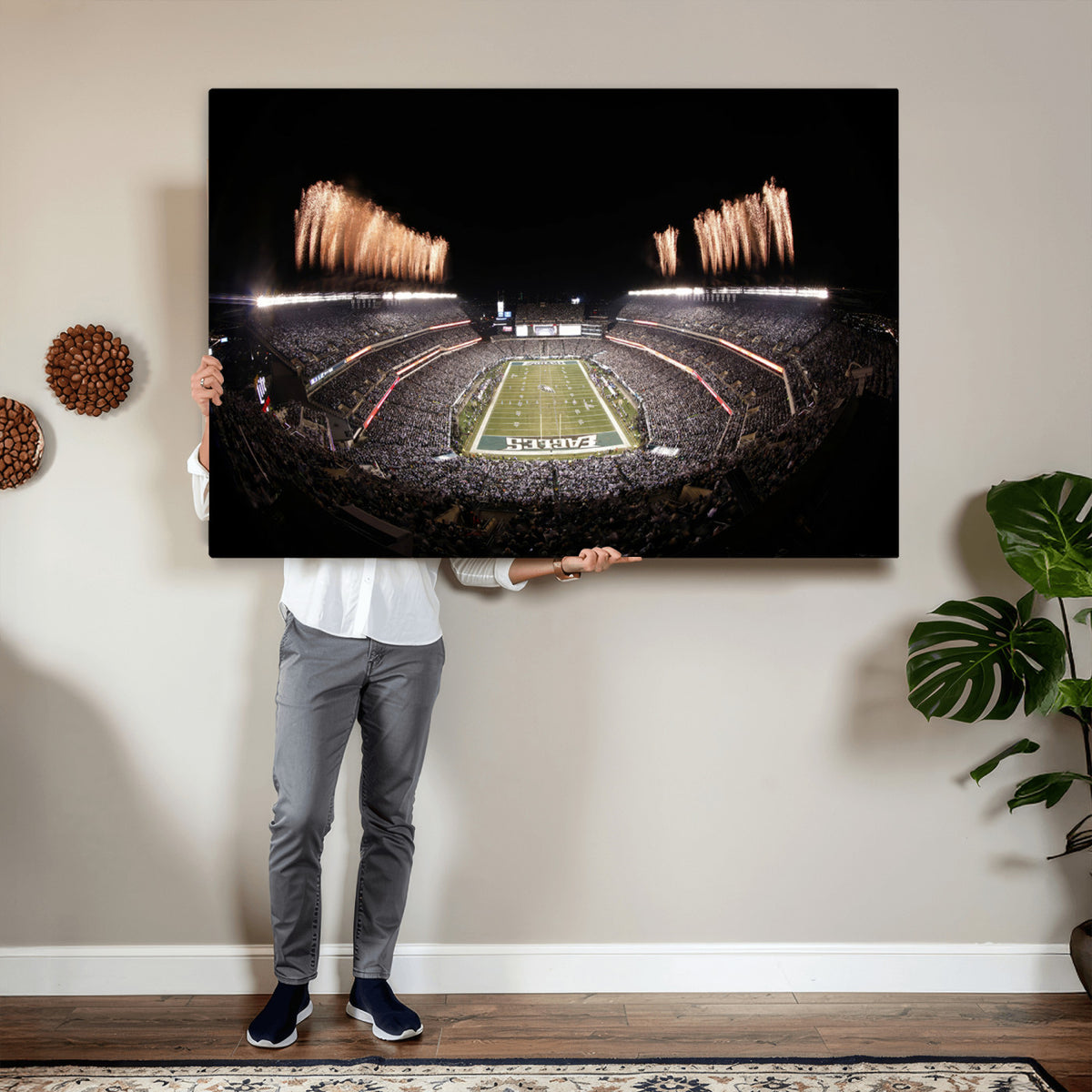 48893-MGV-CV-36X24 - Eagles Field Stadium Wall Art, Lincoln Financial Field