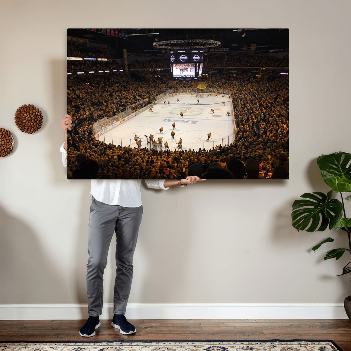 99407-MGV-CV-36X24 - Bridgestone Arena - Nashville Predators Hockey Team Print - Nashville Wall Art Canvas Print