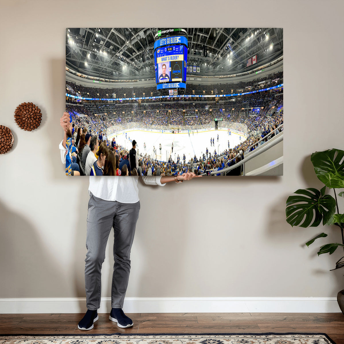 55708-MGV-CV-36X24 - Enterprise Center, Missouri St. Louis Blues Ice Hockey