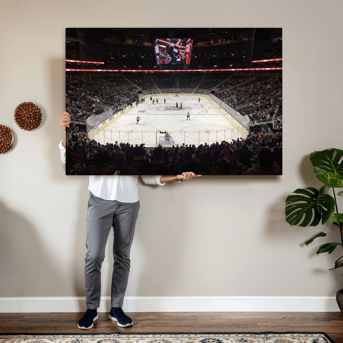 14802-MGV-CV-36X24 - T Mobile Arena Paradise Nevada Vegas Golden Knights Ice Hockey Stadium