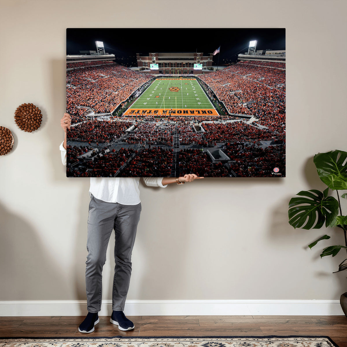 81675-MGV-CV-36X24 - Boone Pickens Stadium Wall Art Oklahoma State Cowboys Print