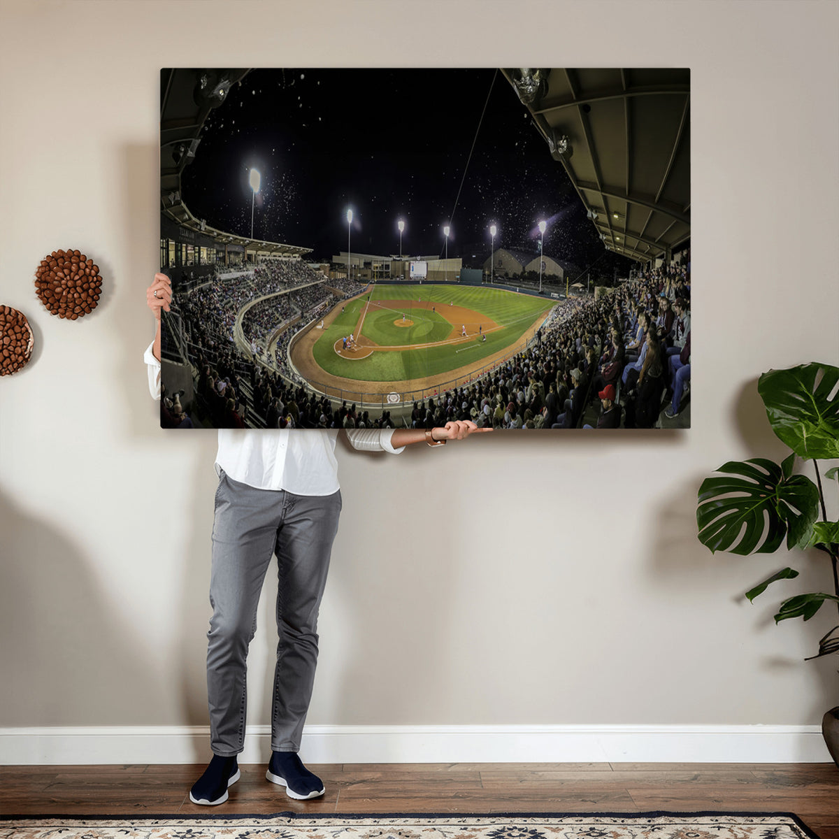 10262-MGV-CV-36X24 - Olsen Field at Blue Bell Park - Texas A&M Aggies Baseball Stadium Wall Art Canvas Print