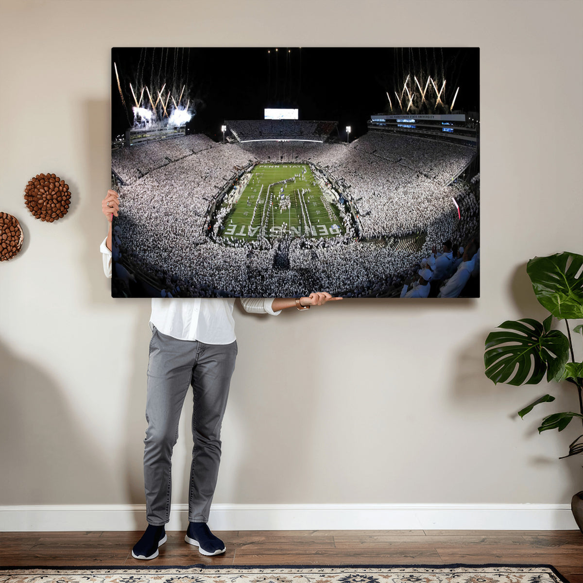84537-MGV-CV-36X24 - Penn State Beaver Stadium Canvas Wall Art - Nittany Lions Football Print