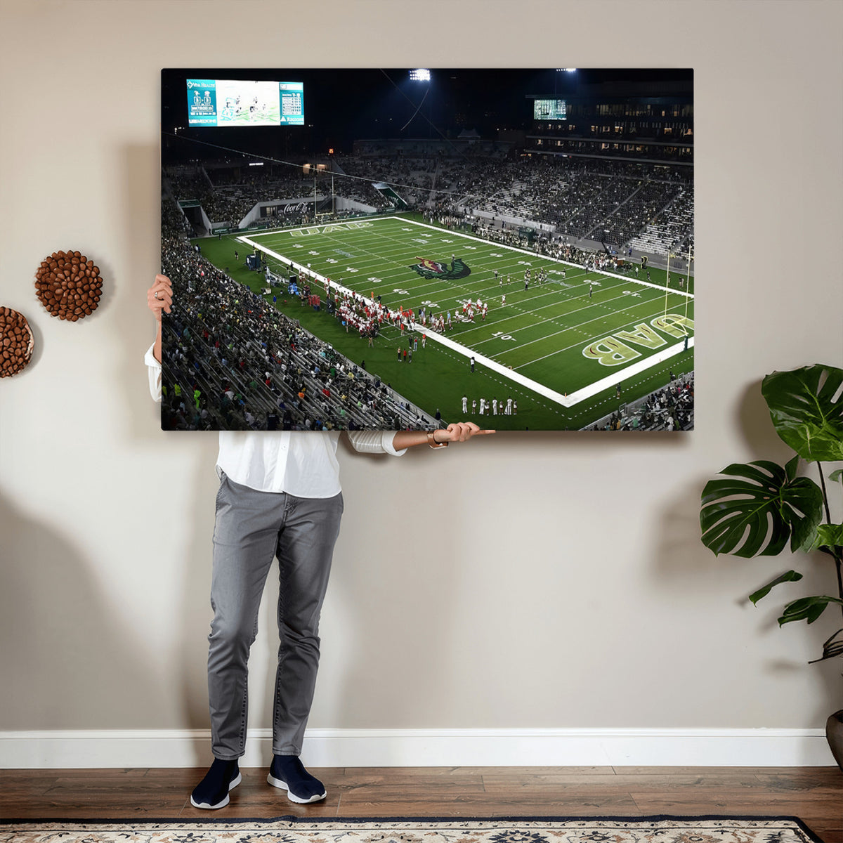 81740-MGV-CV-36X24 - UAB Blazers Football Team Print - Birmingham Protective Stadium Wall Art Canvas Print
