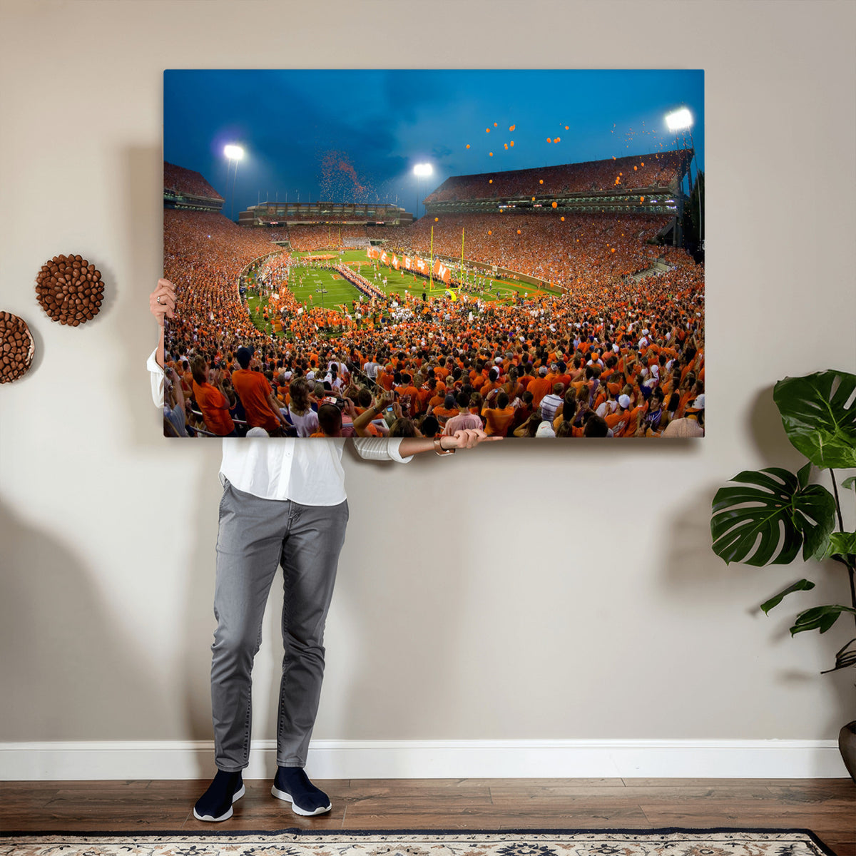 26196-MGV-CV-36X24 - Clemson University Tigers Football Team Print, Clemson