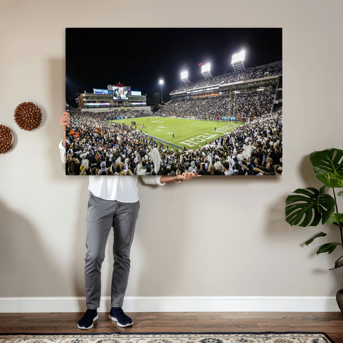 49339-MGV-CV-36X24 - Georgia Tech Yellow Jackets Football Team Print, Atlanta